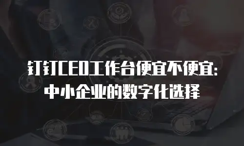 钉钉CEO工作台便宜不便宜：中小企业的数字化选择