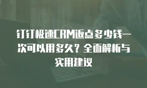 钉钉极速CRM返点多少钱一次可以用多久？全面解析与实用建议