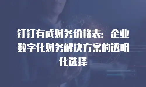 钉钉有成财务价格表：企业数字化财务解决方案的透明化选择