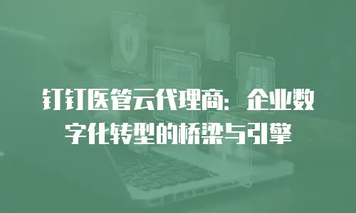 钉钉医管云代理商：企业数字化转型的桥梁与引擎