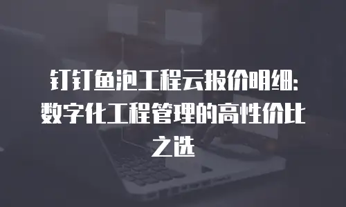 钉钉鱼泡工程云报价明细：数字化工程管理的高性价比之选