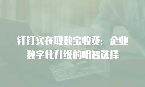 钉钉实在取数宝收费：企业数字化升级的明智选择