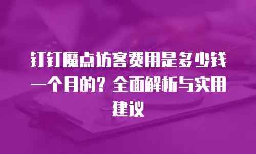 钉钉魔点访客费用是多少钱一个月的？全面解析与实用建议