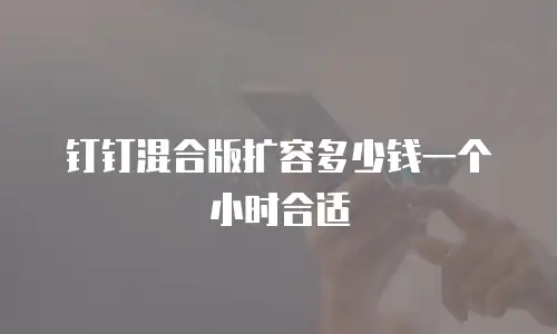 钉钉混合版扩容多少钱一个小时合适