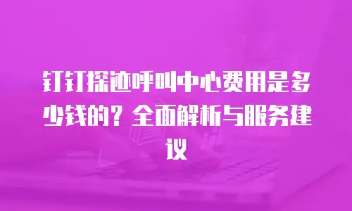 钉钉探迹呼叫中心费用是多少钱的？全面解析与服务建议
