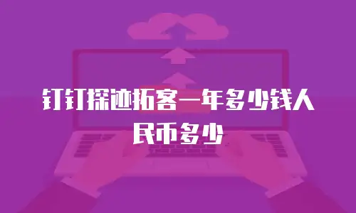 钉钉探迹拓客一年多少钱人民币多少