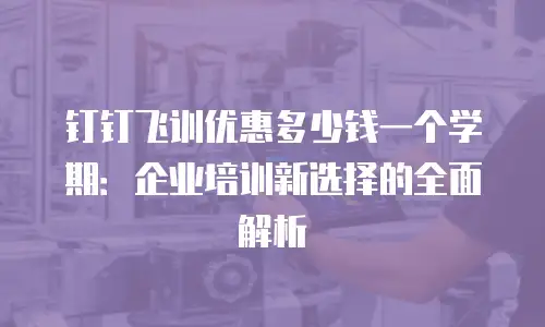 钉钉飞训优惠多少钱一个学期：企业培训新选择的全面解析