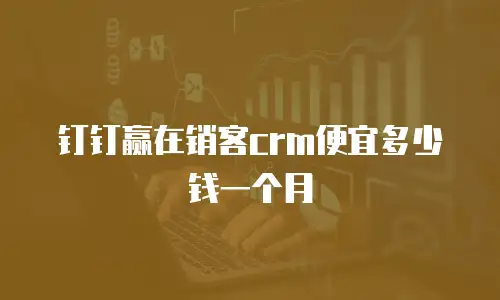 钉钉赢在销客crm便宜多少钱一个月