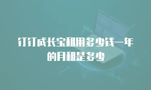 钉钉成长宝租用多少钱一年的月租是多少