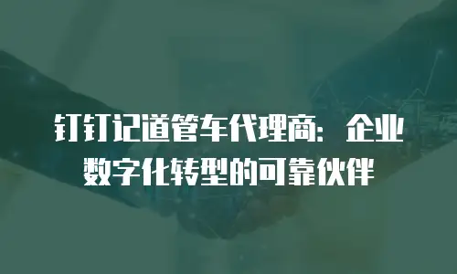 钉钉记道管车代理商：企业数字化转型的可靠伙伴