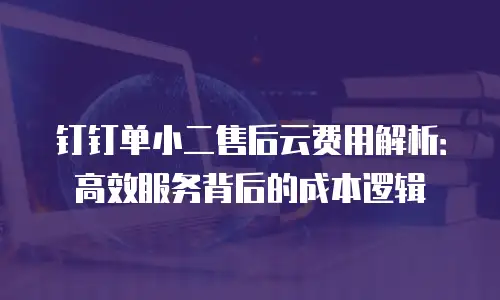 钉钉单小二售后云费用解析：高效服务背后的成本逻辑
