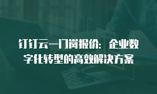 钉钉云一门岗报价：企业数字化转型的高效解决方案