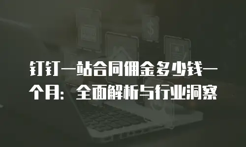 钉钉一站合同佣金多少钱一个月：全面解析与行业洞察