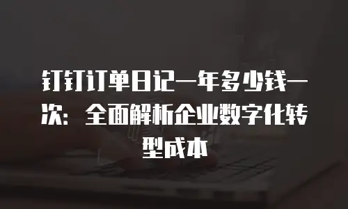 钉钉订单日记一年多少钱一次：全面解析企业数字化转型成本