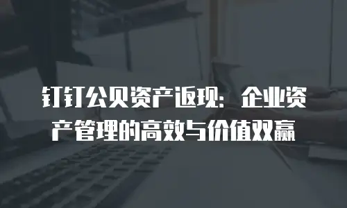 钉钉公贝资产返现：企业资产管理的高效与价值双赢