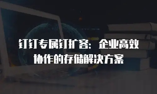 钉钉专属钉扩容：企业高效协作的存储解决方案