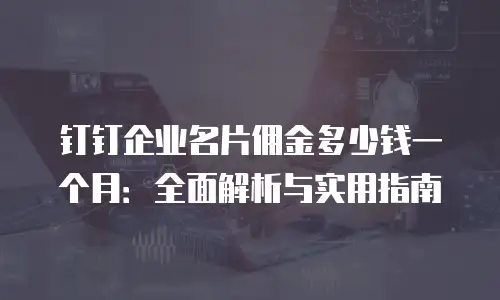钉钉企业名片佣金多少钱一个月：全面解析与实用指南