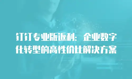 钉钉专业版返利：企业数字化转型的高性价比解决方案