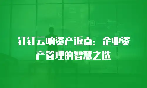 钉钉云呐资产返点：企业资产管理的智慧之选