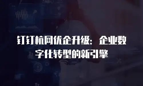 钉钉杭网优企升级：企业数字化转型的新引擎
