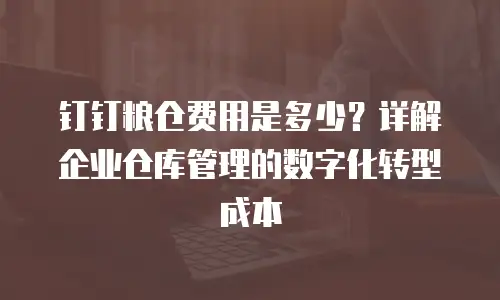 钉钉粮仓费用是多少？详解企业仓库管理的数字化转型成本