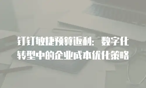 钉钉敏捷预算返利：数字化转型中的企业成本优化策略