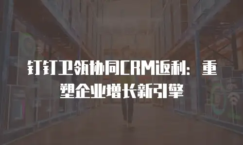 钉钉卫瓴协同CRM返利：重塑企业增长新引擎