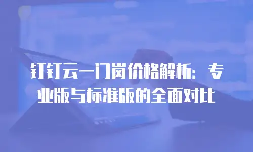 钉钉云一门岗价格解析：专业版与标准版的全面对比