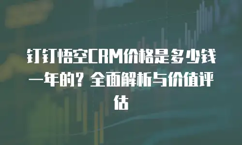 钉钉悟空CRM价格是多少钱一年的？全面解析与价值评估