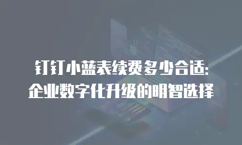 钉钉小蓝表续费多少合适：企业数字化升级的明智选择