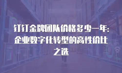 钉钉金牌团队价格多少一年：企业数字化转型的高性价比之选
