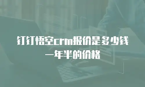 钉钉悟空crm报价是多少钱一年半的价格