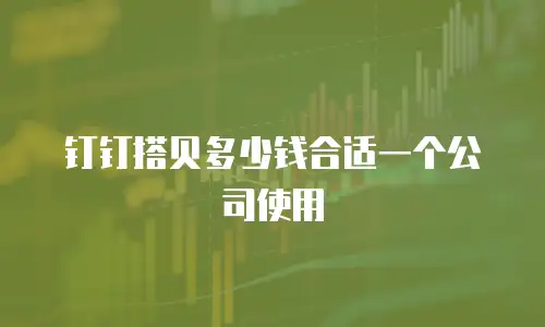 钉钉搭贝多少钱合适一个公司使用