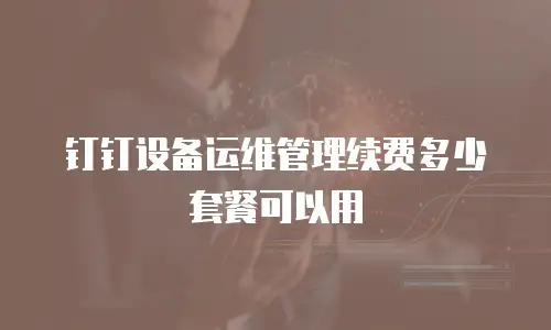 钉钉设备运维管理续费多少套餐可以用