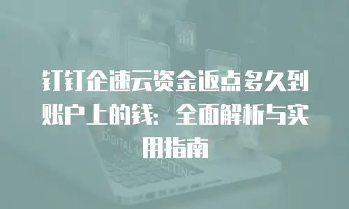 钉钉企速云资金返点多久到账户上的钱：全面解析与实用指南