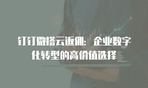 钉钉微搭云返佣：企业数字化转型的高价值选择