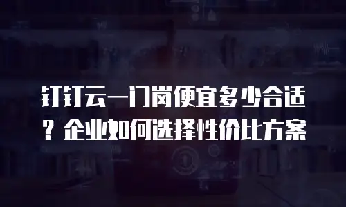钉钉云一门岗便宜多少合适？企业如何选择性价比方案
