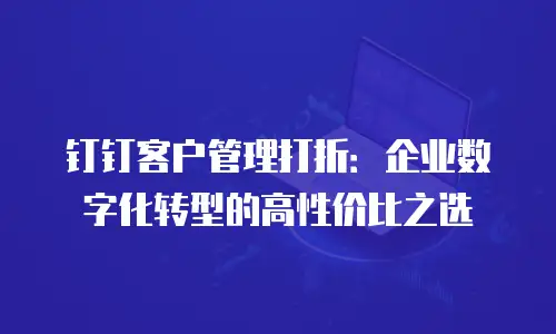 钉钉客户管理打折：企业数字化转型的高性价比之选