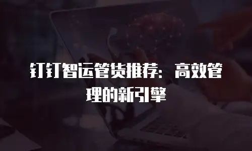 钉钉智运管货推荐：高效管理的新引擎