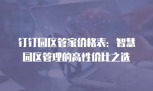 钉钉园区管家价格表：智慧园区管理的高性价比之选