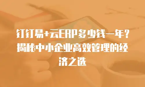 钉钉易+云ERP多少钱一年？揭秘中小企业高效管理的经济之选