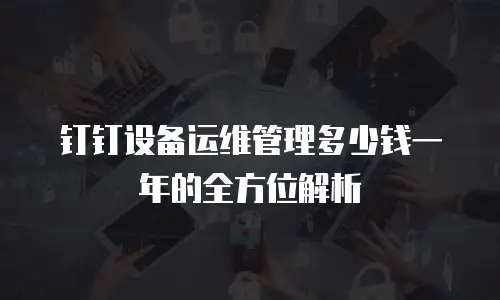 钉钉设备运维管理多少钱一年的全方位解析