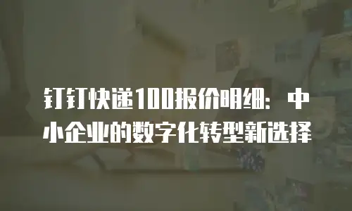 钉钉快递100报价明细：中小企业的数字化转型新选择