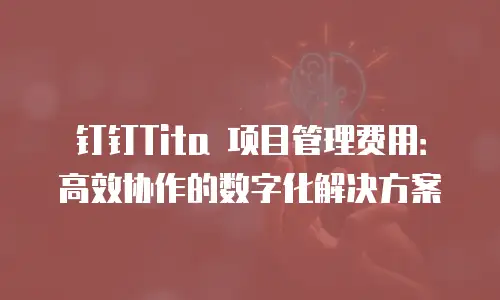 钉钉Tita 项目管理费用：高效协作的数字化解决方案