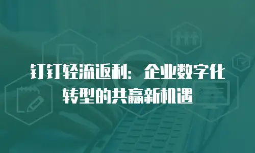 钉钉轻流返利：企业数字化转型的共赢新机遇