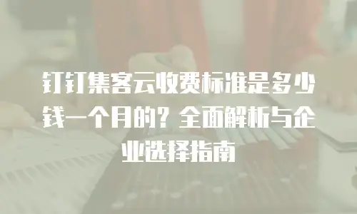 钉钉集客云收费标准是多少钱一个月的？全面解析与企业选择指南