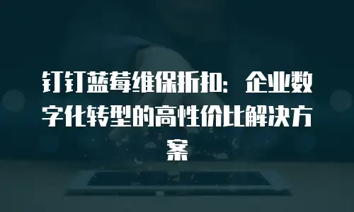 钉钉蓝莓维保折扣：企业数字化转型的高性价比解决方案