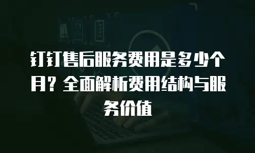 钉钉售后服务费用是多少个月？全面解析费用结构与服务价值