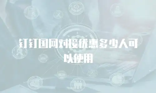 钉钉国网对接优惠多少人可以使用