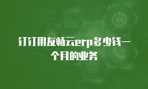 钉钉用友畅云erp多少钱一个月的业务